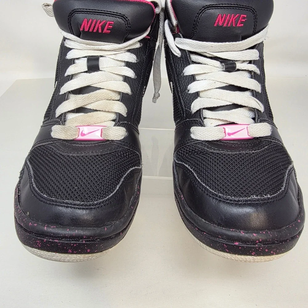 Nike Air Prestige III High Top Womens 7 Black Pink White 334480-026 Good